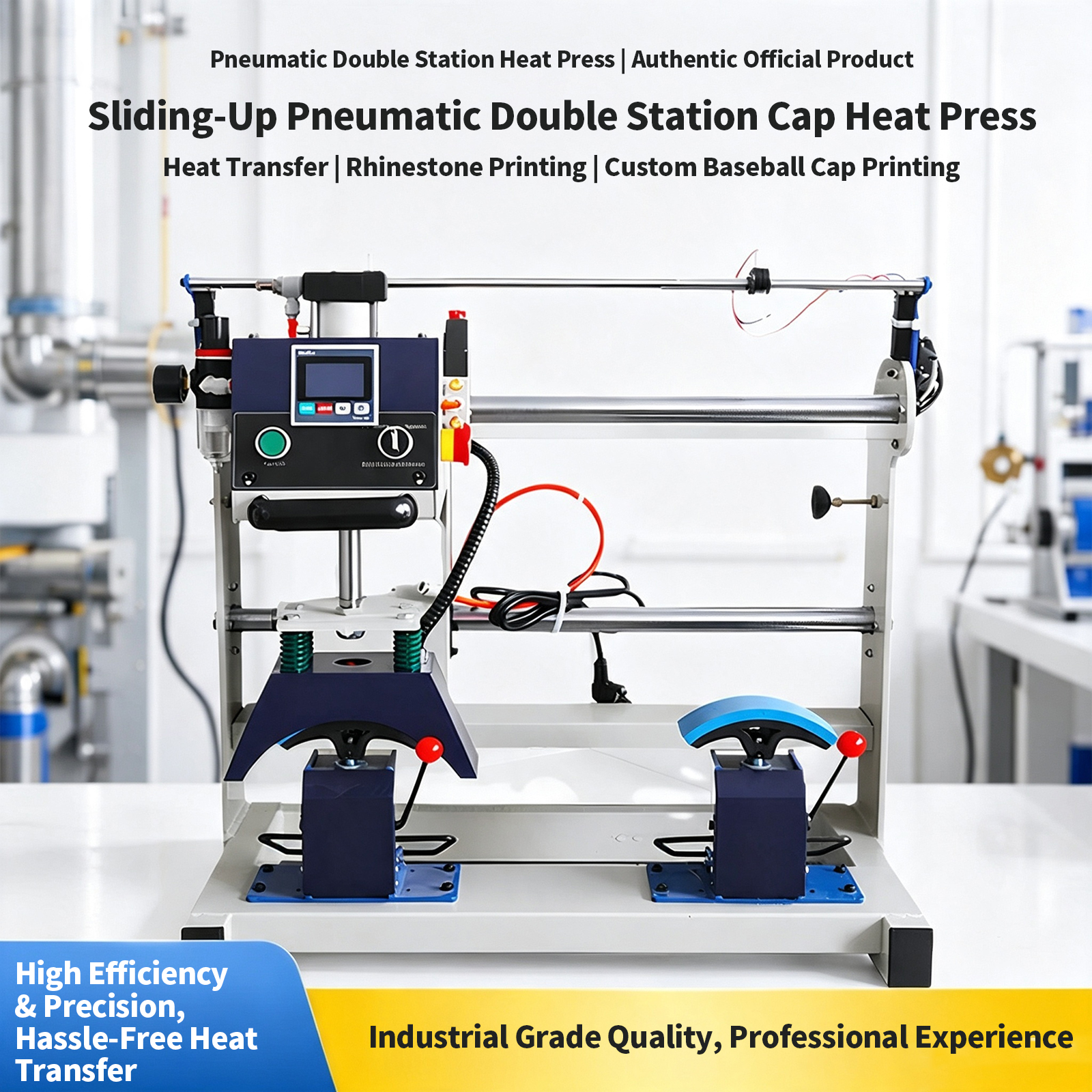 Pneumatic Dual-Station Cap Heat Press