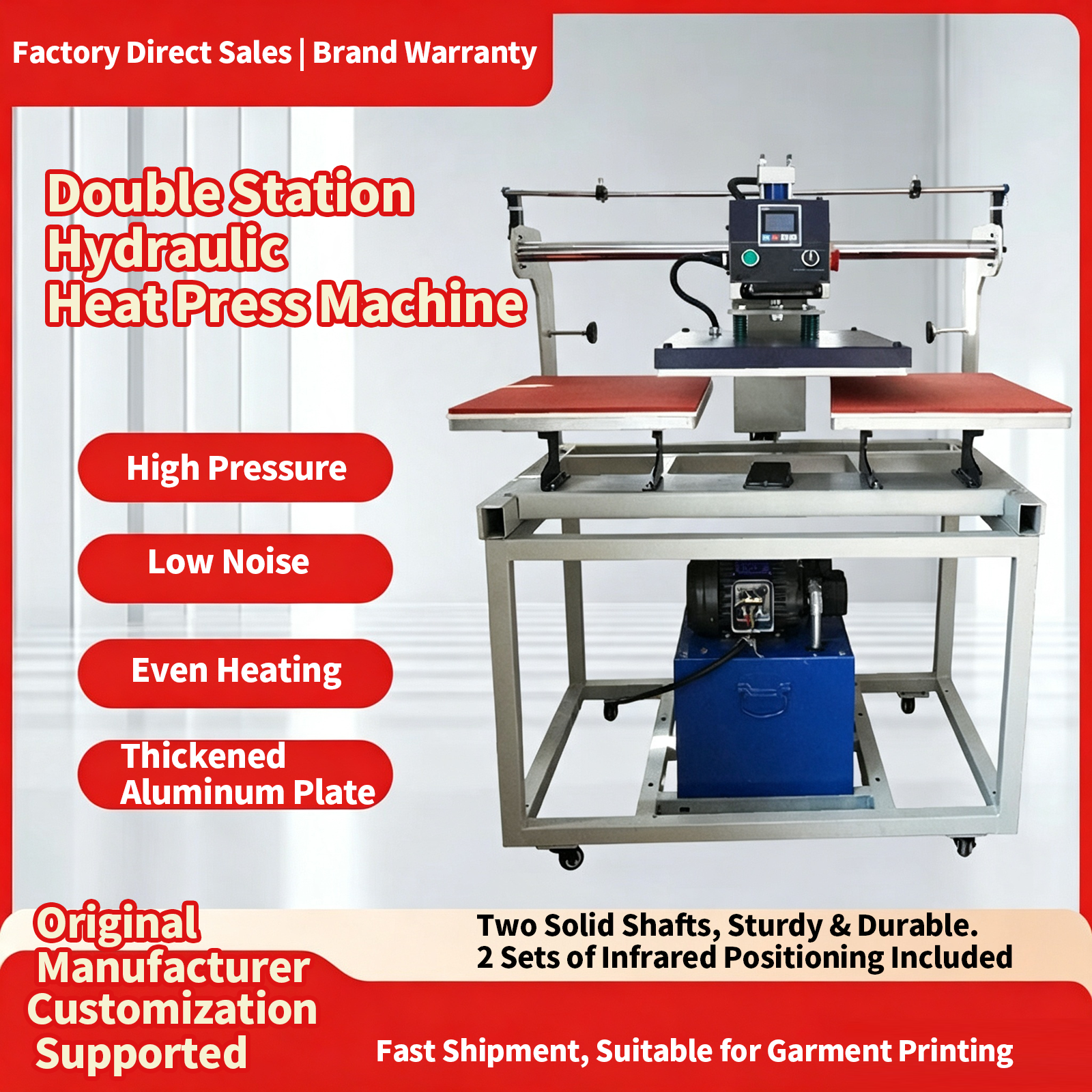 Hydraulic Dual-Station Heat Press