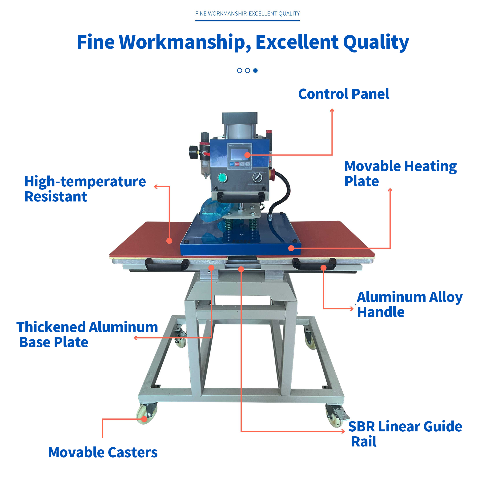 Pneumatic Dual-Station Sliding Heat Press