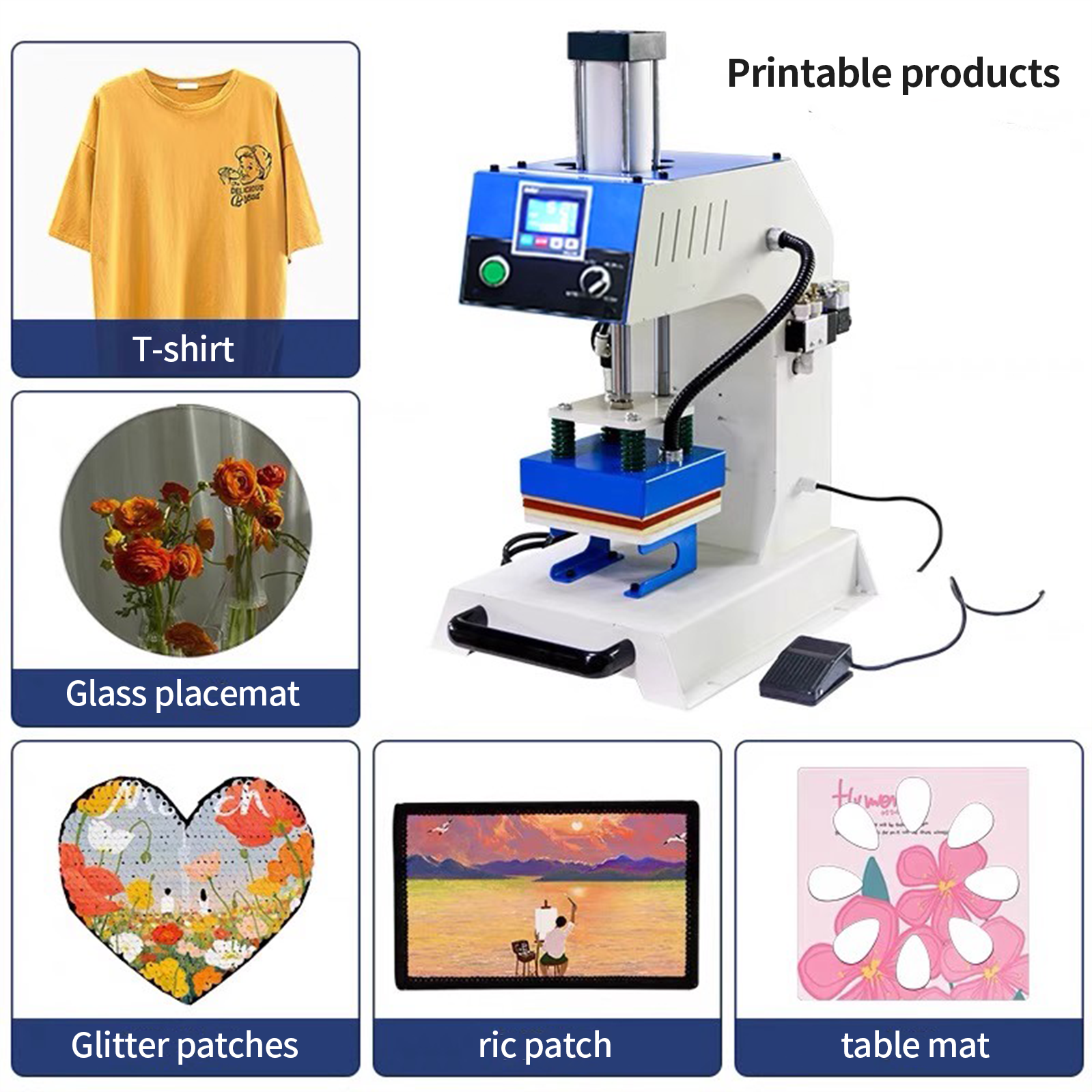 Pneumatic Single-Station Heat Press
