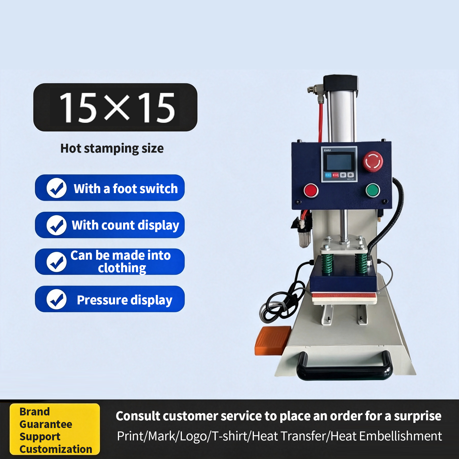 Pneumatic Single-Station Heat Press